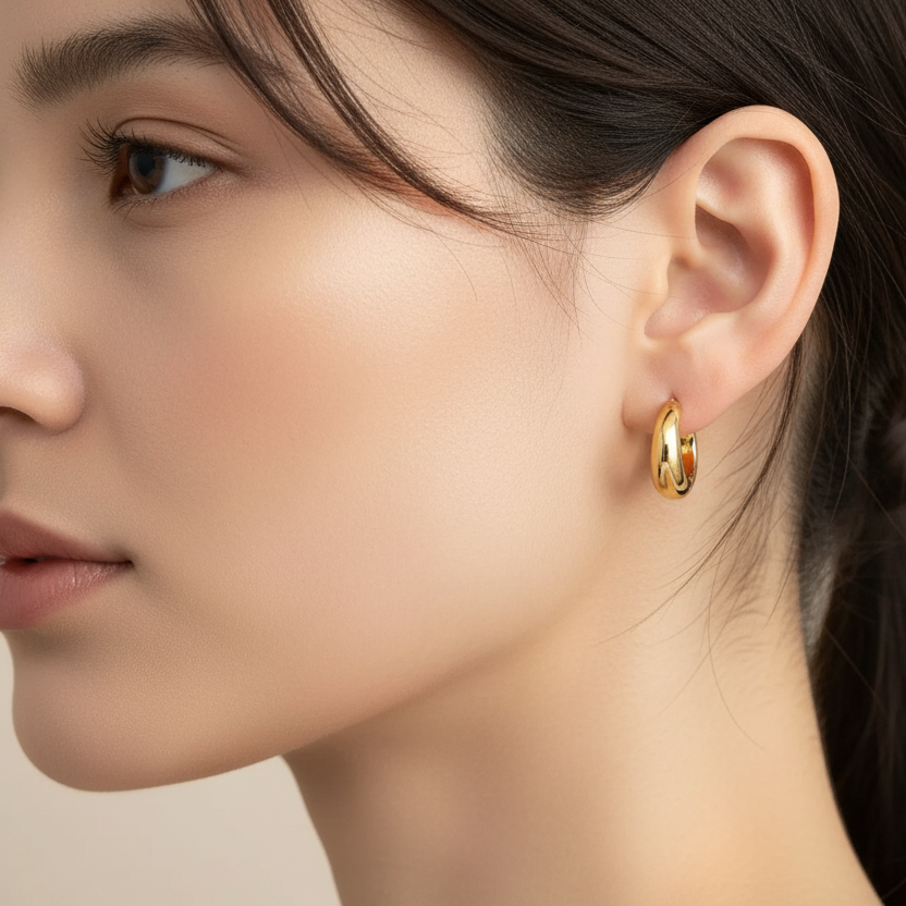 Boccia Titanium 05096-02 鈦金屬 / 鍍金耳環