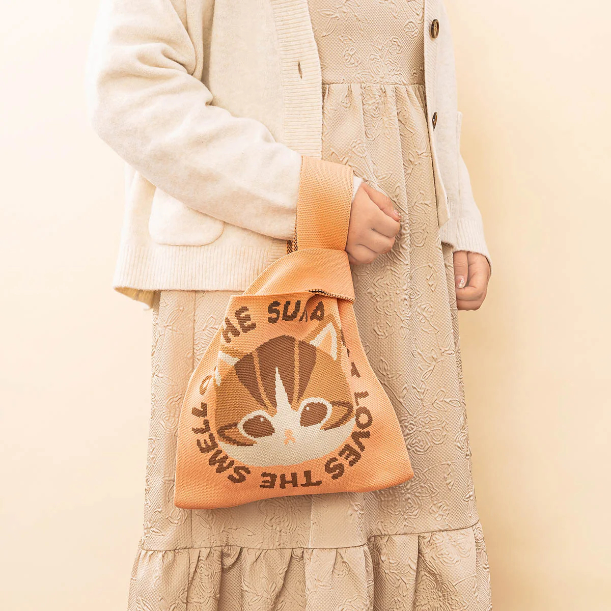 ✈️日本直送🇯🇵預訂🛍日本Mofusand 貓貓圖案針織包（ 藍色 / 粉紅色 / 棕色 ）