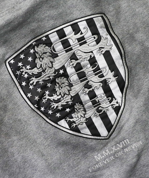 Shield Old Glory Hood - Dusty Gray - 실드 올드 글로리 후드 - 더스티그레이