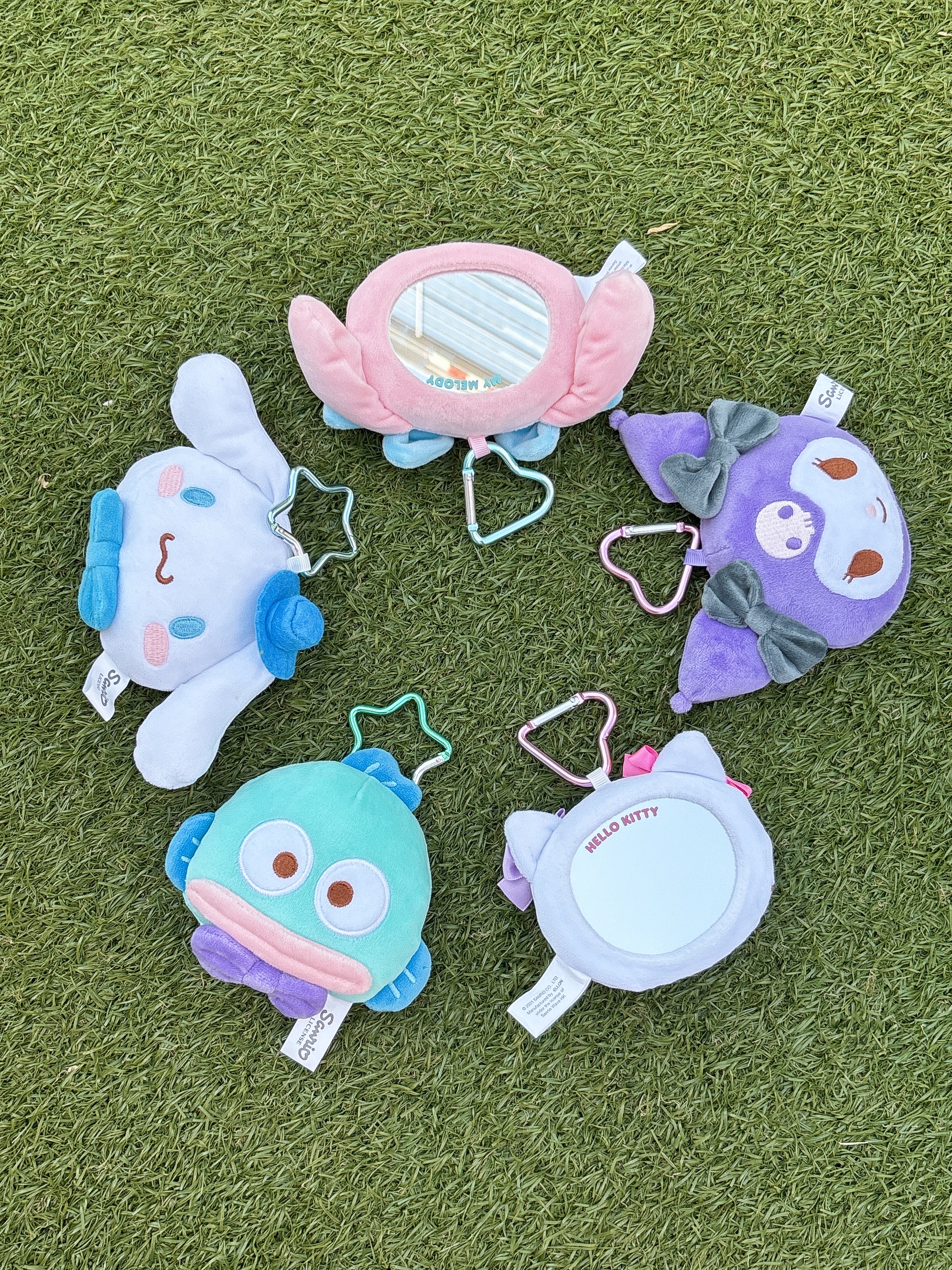 Kuromi Plush Mirror 毛公仔鏡連匙扣