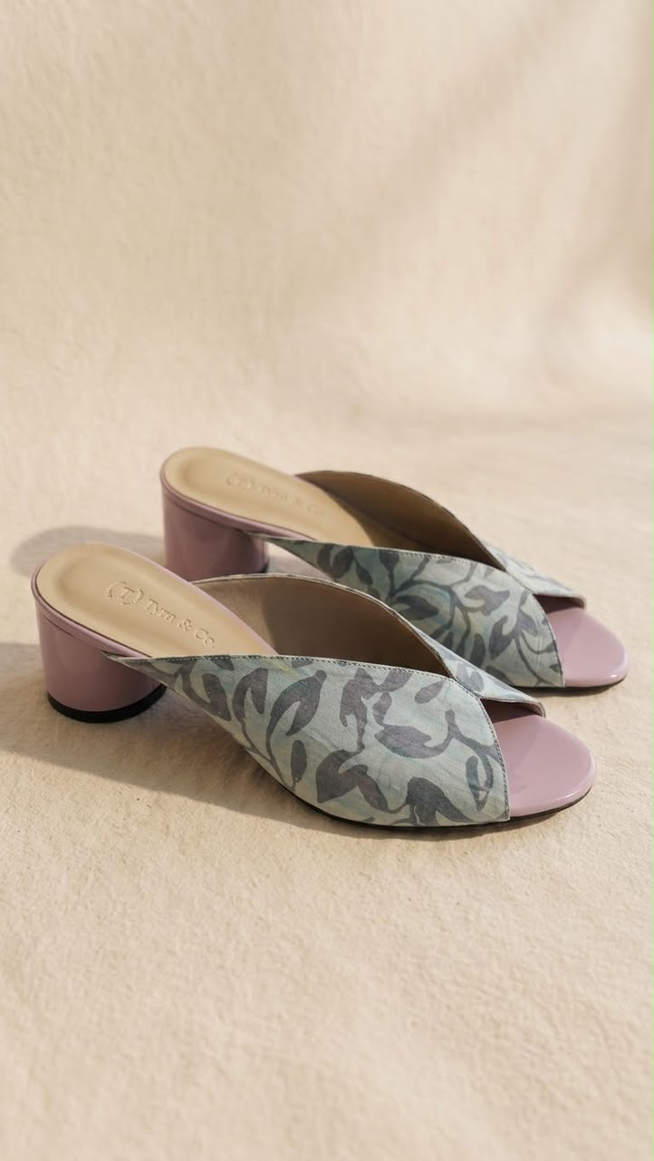 7932 - Suria Petal Mule Batik Heels