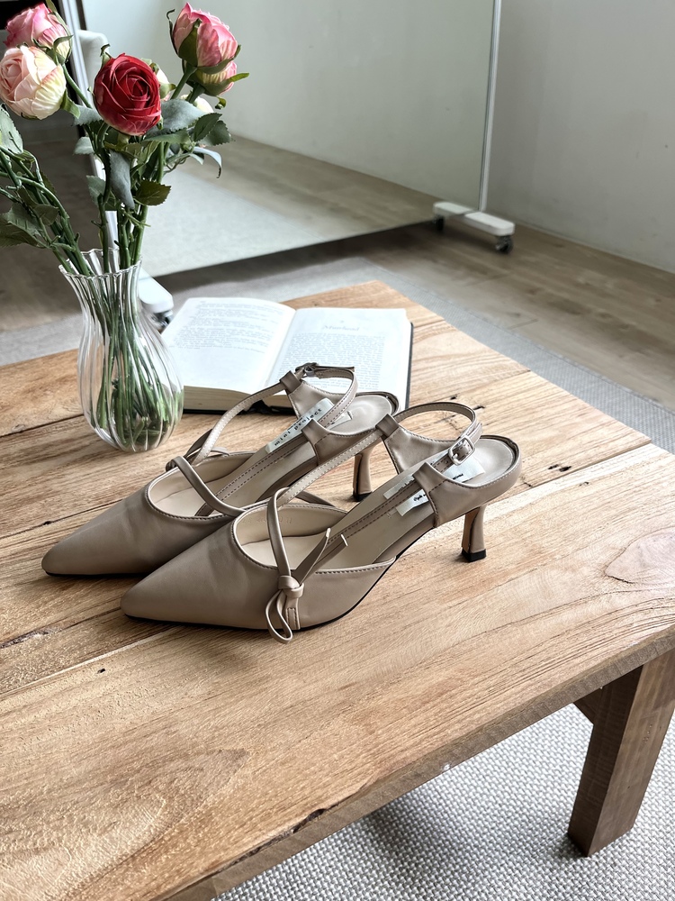 Noeud Front Slingback Heels (3colors)