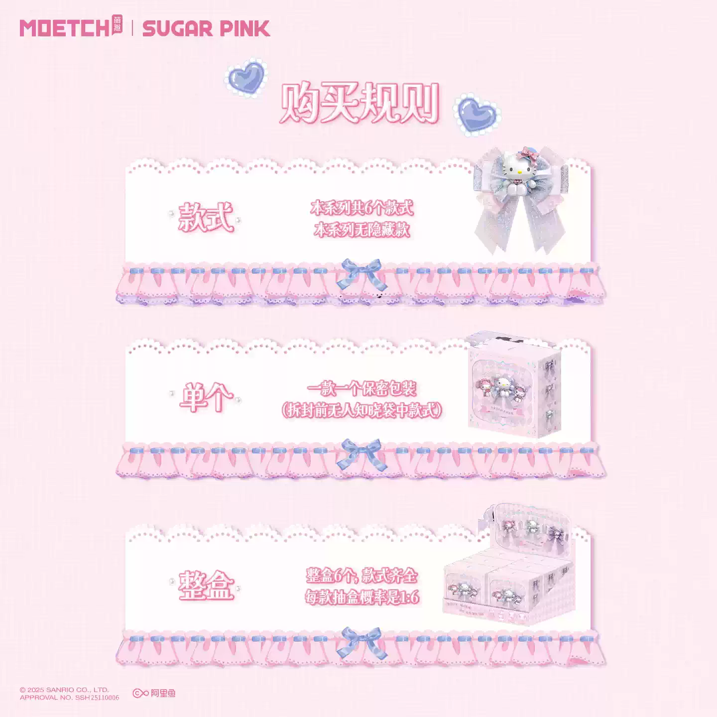 [Sanrio Characters 白日夢少女系列] 迷你髮飾盲盒 | 件