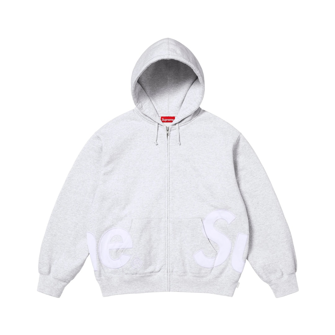 Supreme Big Logo Zip Up Hooded Sweatshirt