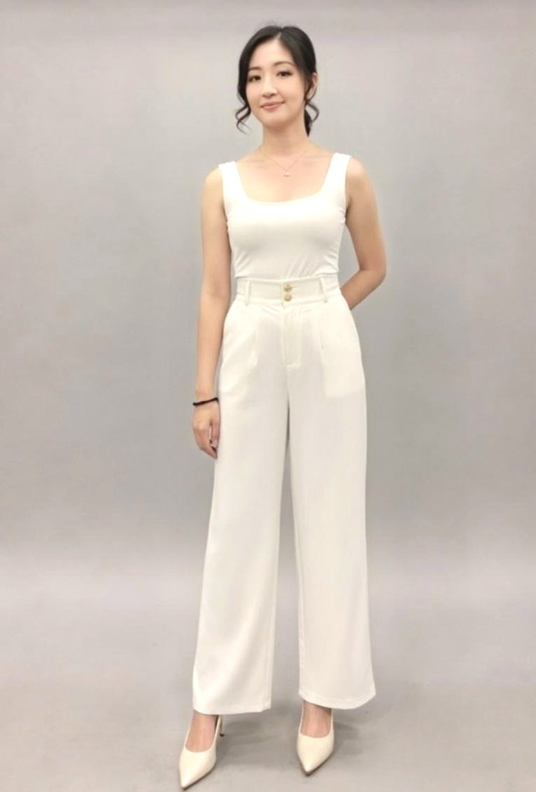 Double-Pleat High Waist Flare Pants