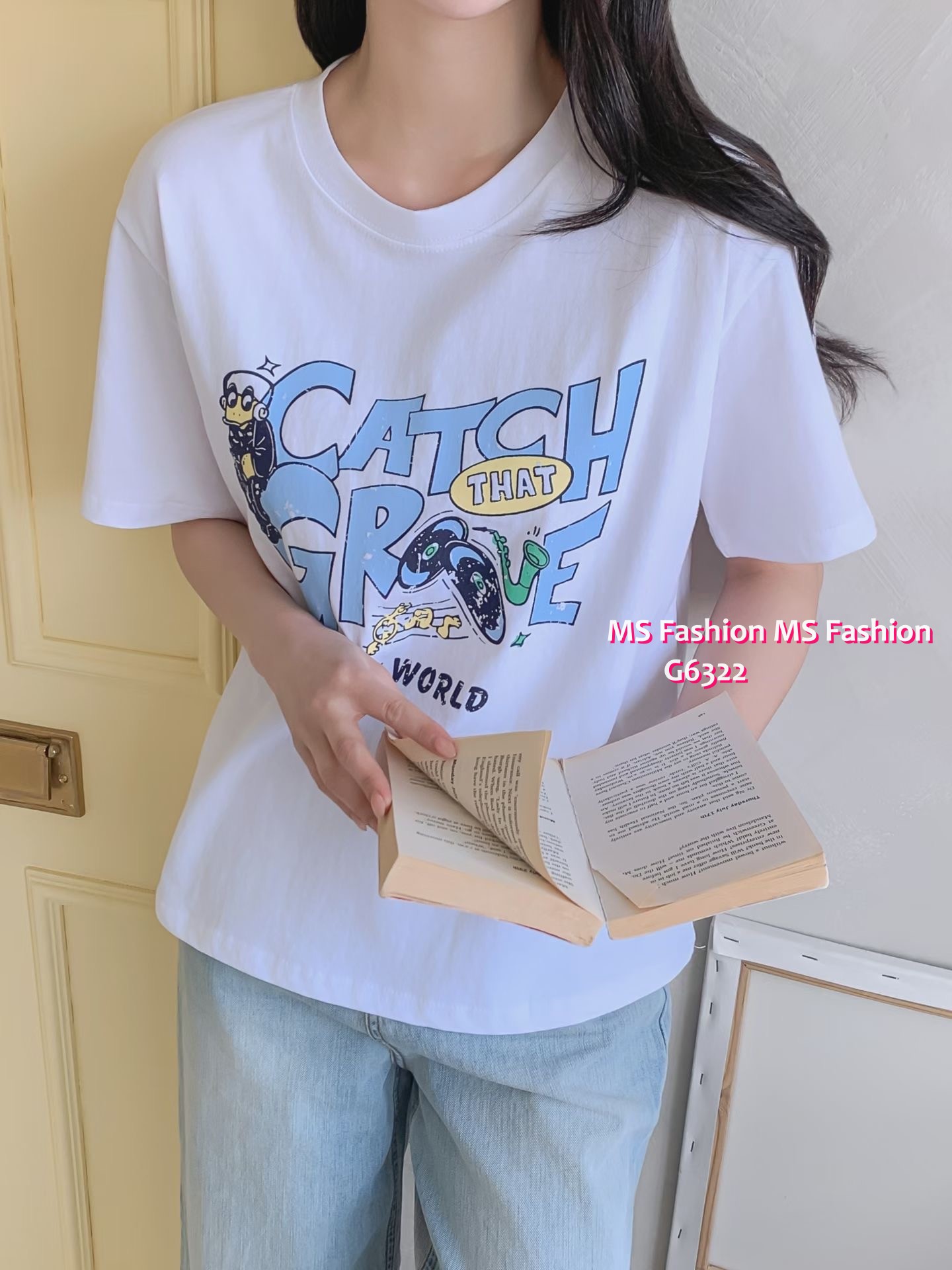 G6322 韓國🇰🇷靚print tee仔