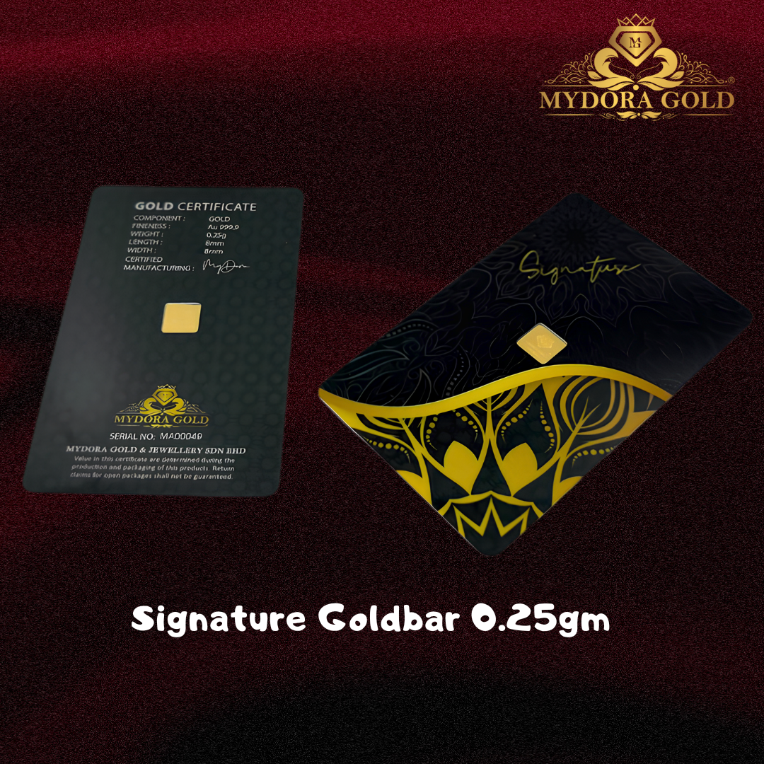 MYDORA 999.9 Gold Bar Collection (0.25g) | MERDEKA SPECIAL