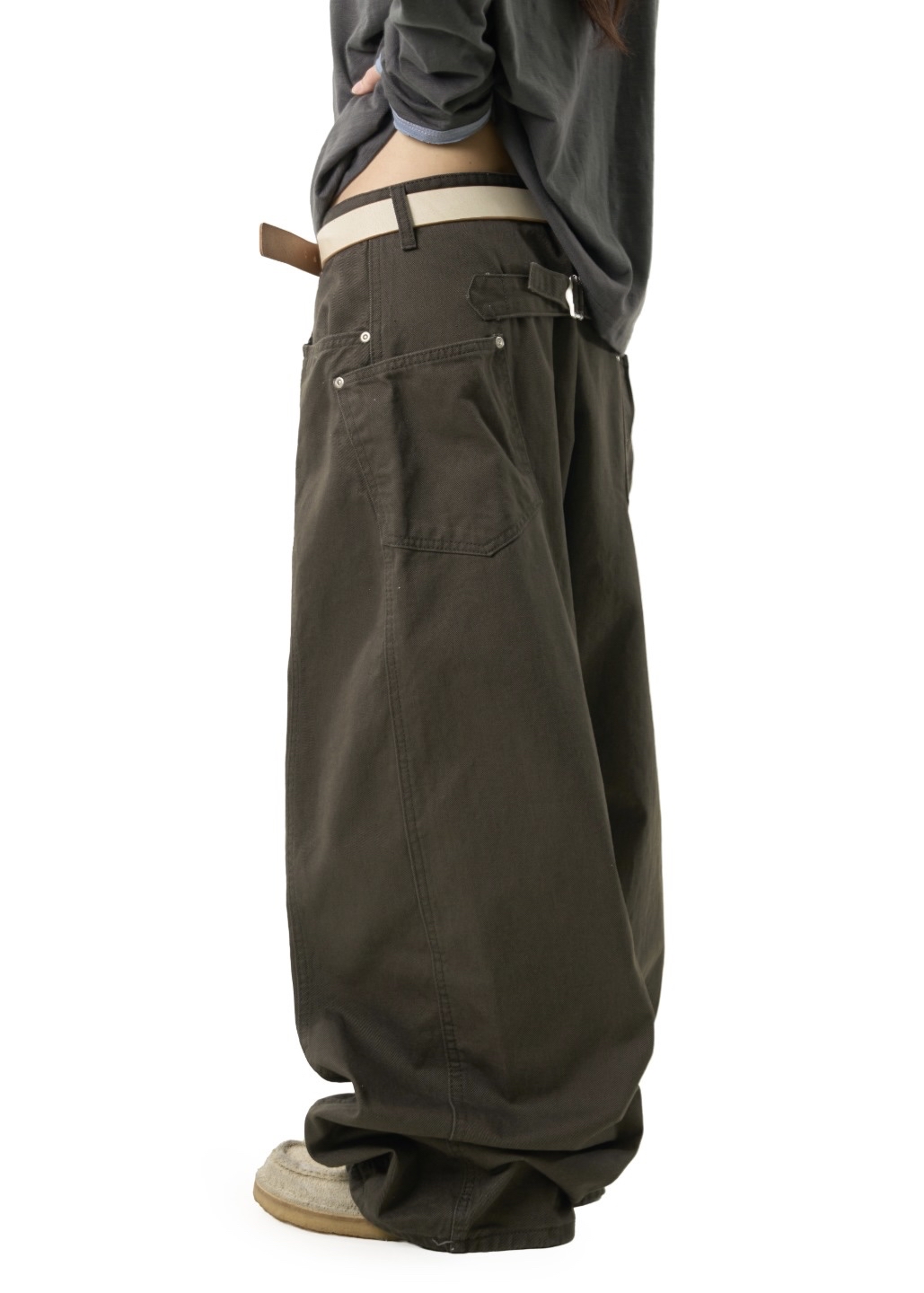Side Pocket Wide-Leg Pants