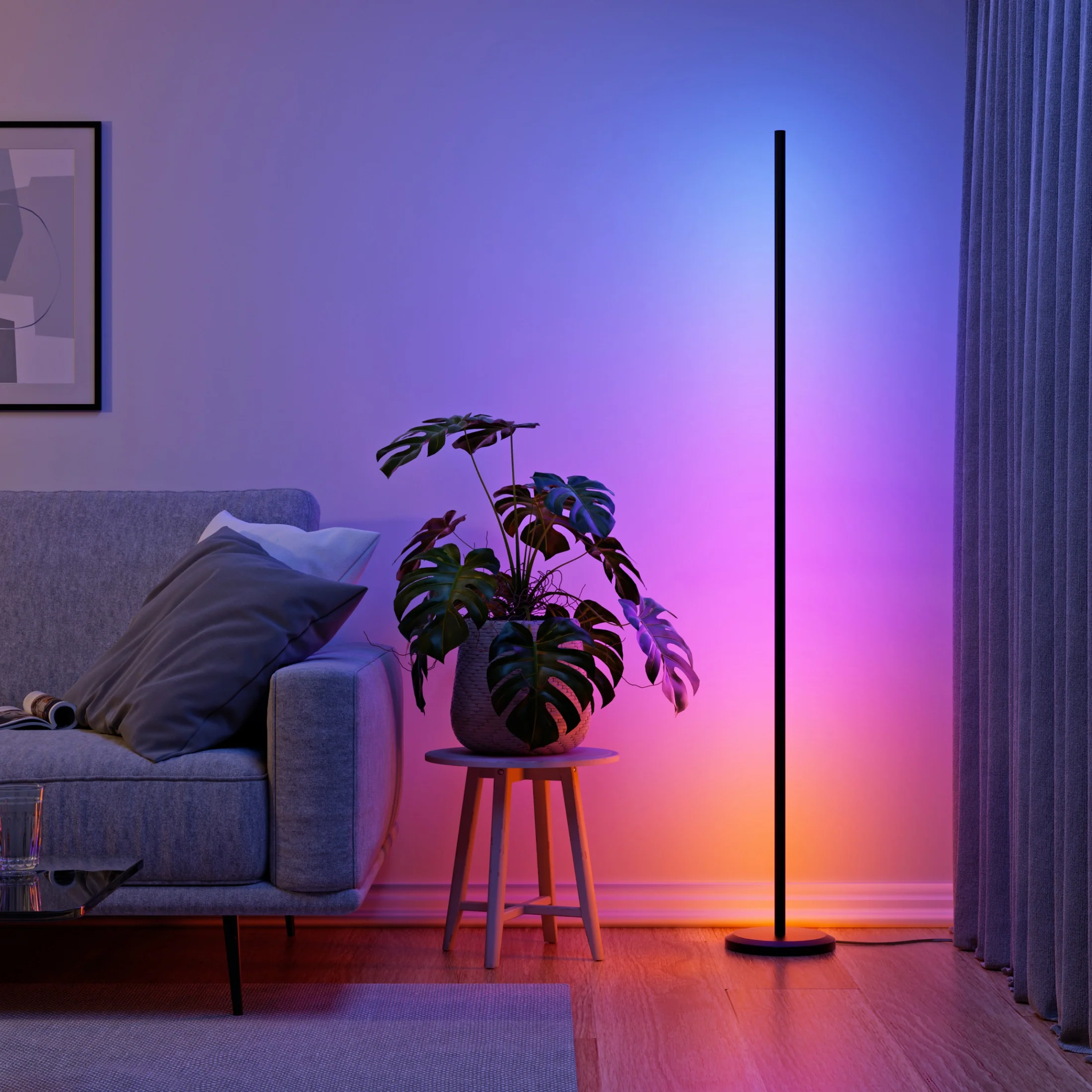 [原裝香港行貨丨2年保養] Nanoleaf 智慧多色落地燈（黑色）Smart Multicolor Floor Lamp (Black) N7204K01-1FL