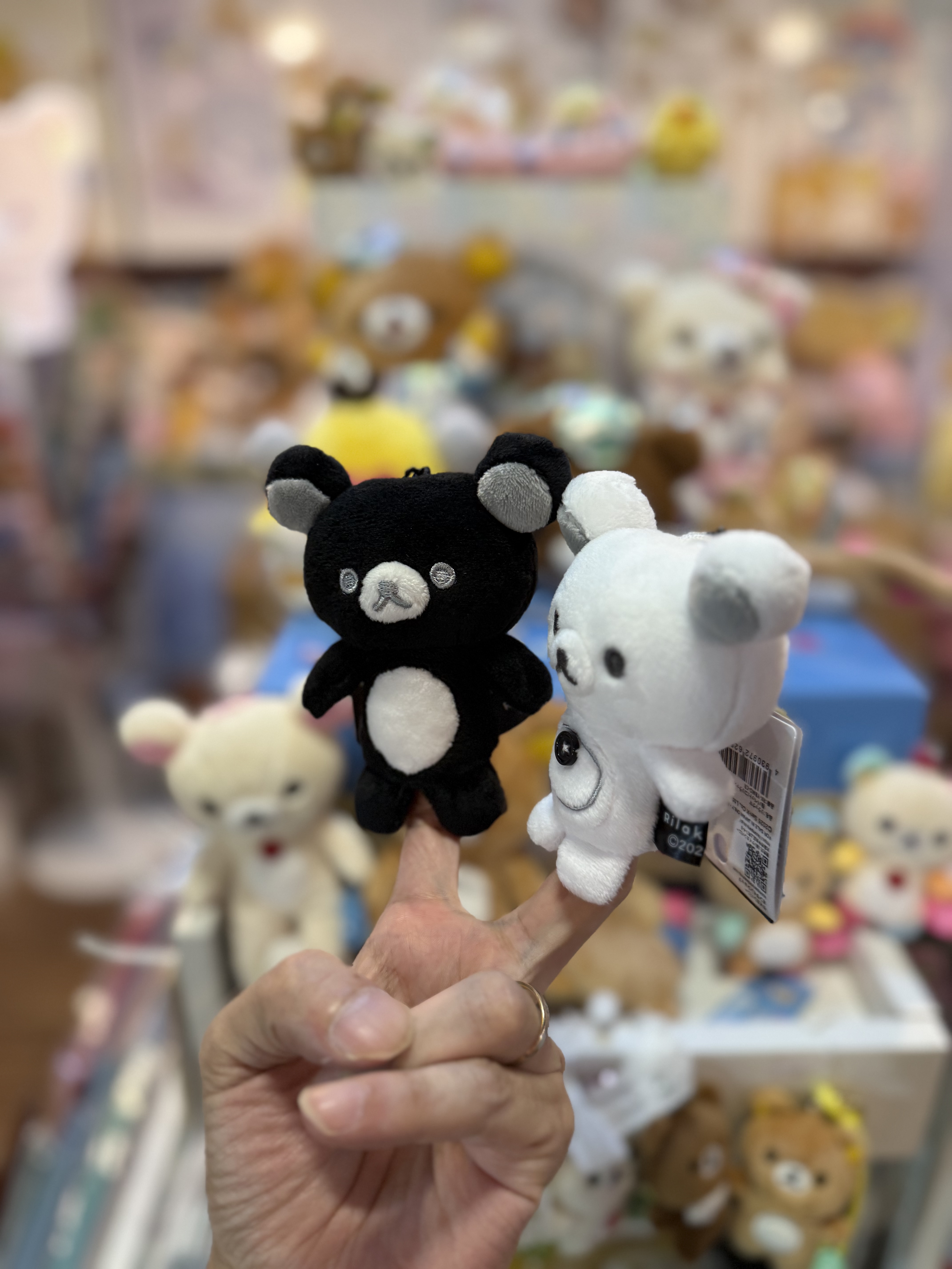 《現貨》全新Rilakkuma黑白造型指偶掛飾