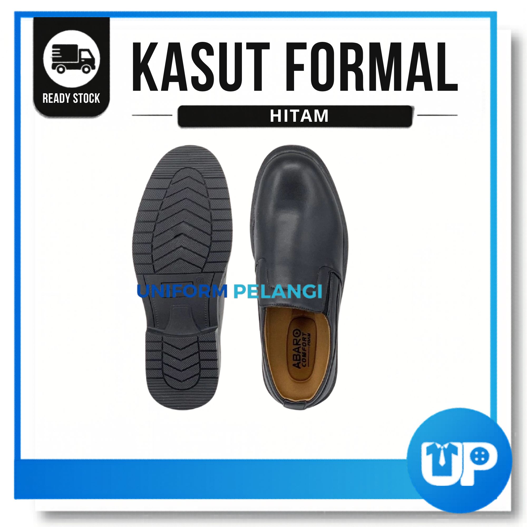 ABARO Kasut Formal Kulit Kasut Sarung Comfort Men Formal Shoes Kasut Formal Lelaki/Kasut Kulit/Kasut Sekolah