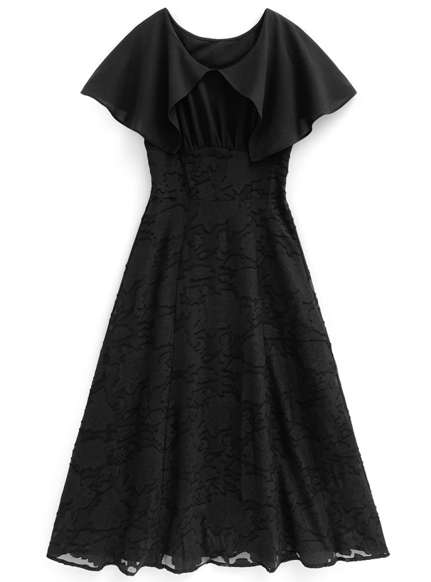 花卉圖案拼接連身裙[pr56]