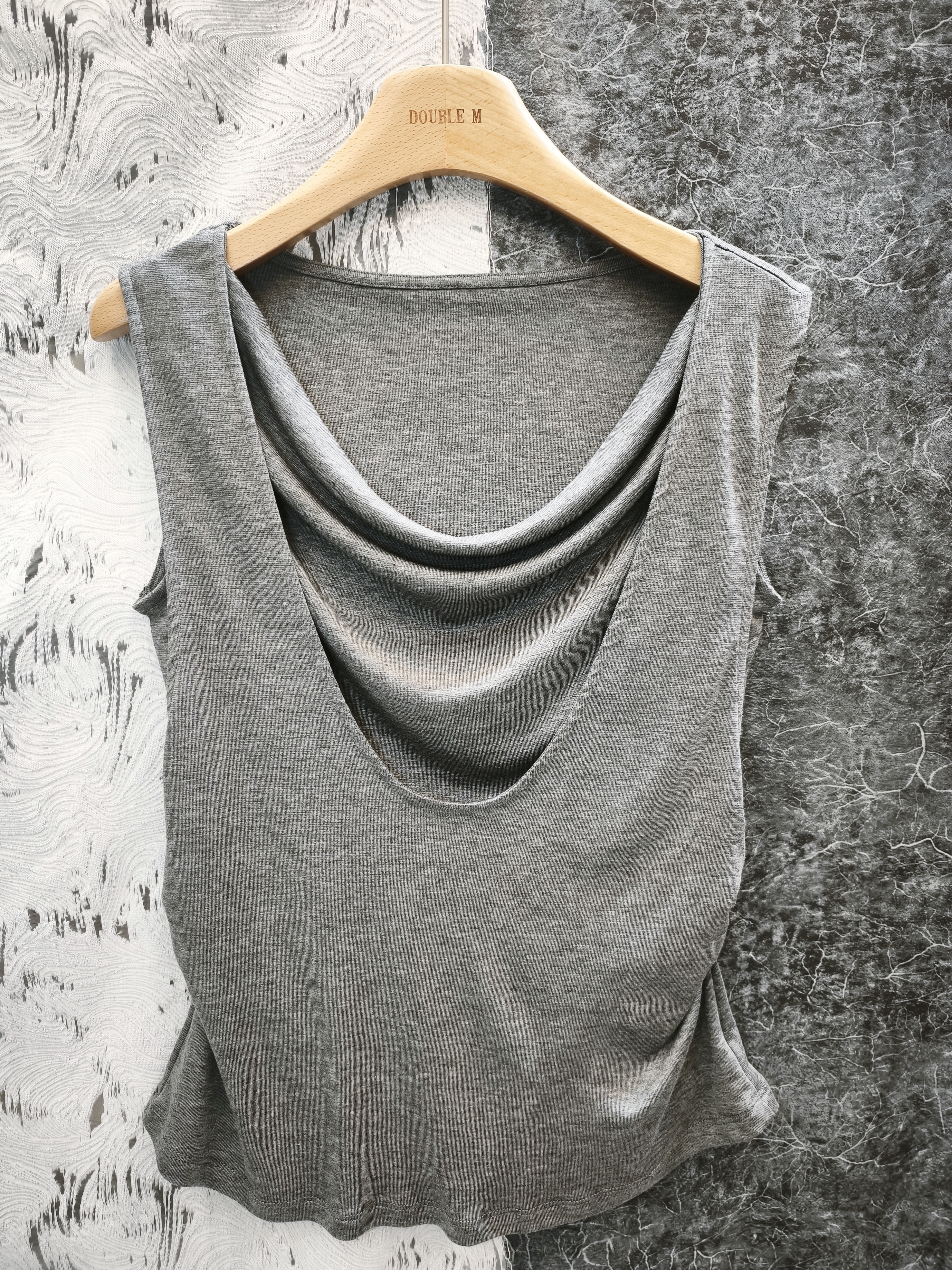 盪領假兩件背心