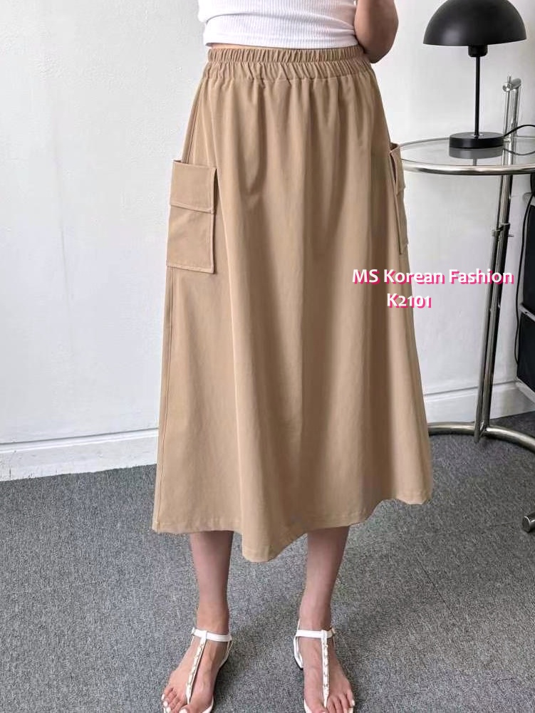 K2101 韓國🇰🇷百搭易襯雙袋半裙