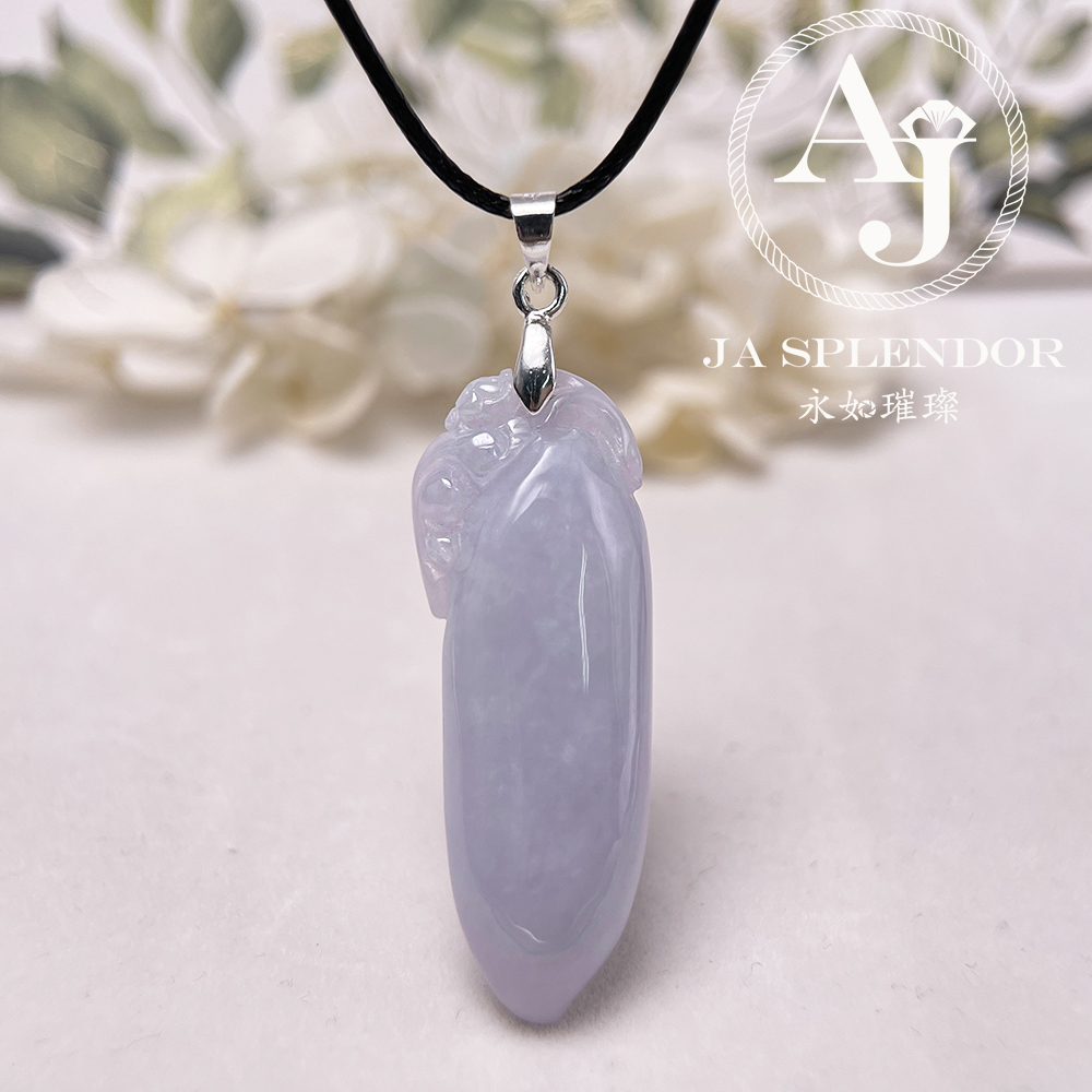 JN-771 天然翡翠A玉 紫羅蘭玉靈猴獻壽萬壽果吊墜