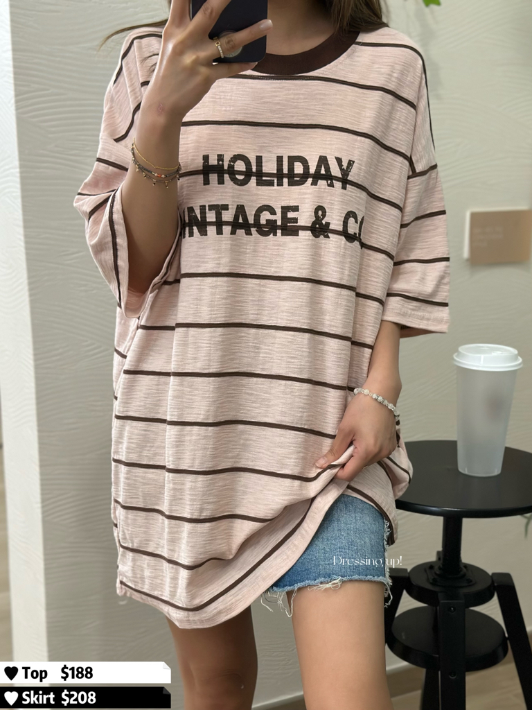 𝐇𝐨𝐥𝐢𝐝𝐚𝐲 𝐯𝐢𝐧𝐭𝐚𝐠𝐞｜條紋軟棉上衣