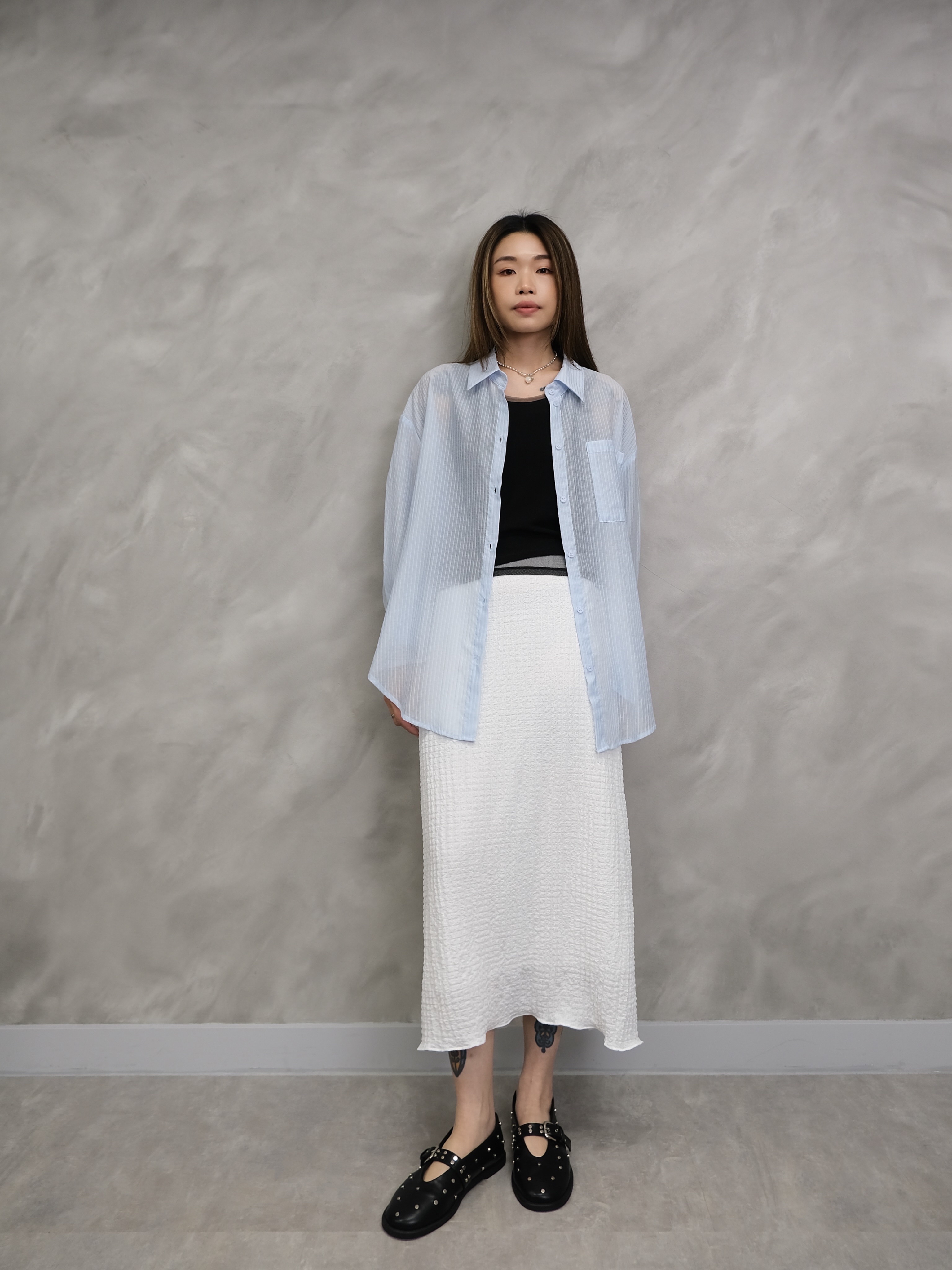 Textured basic skirt #sk42