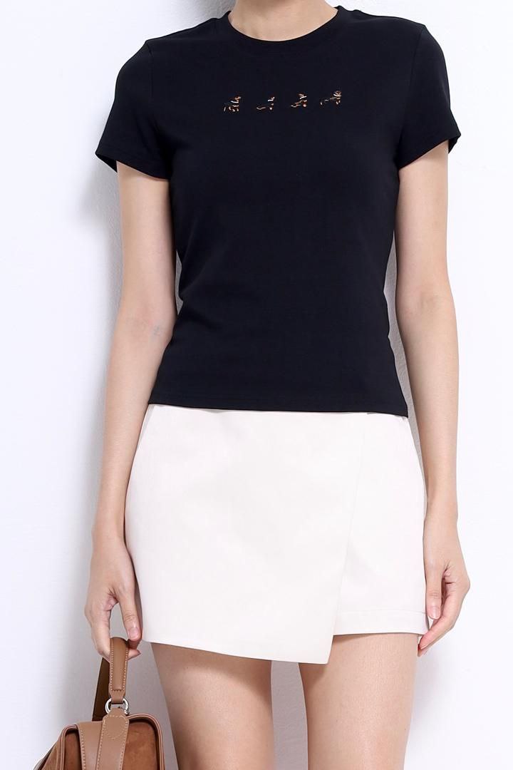 刺绣小狗图案上衣 2611