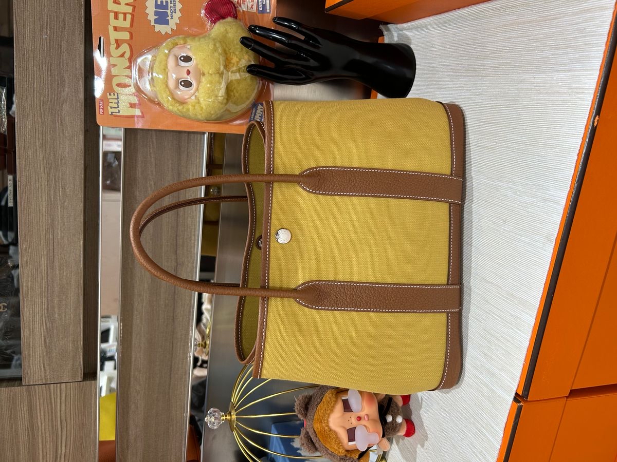 Hermes garden party 30,Ginger/GOLD,STAMP Z 100%Authentic,Brand New✅dust bag✅box 