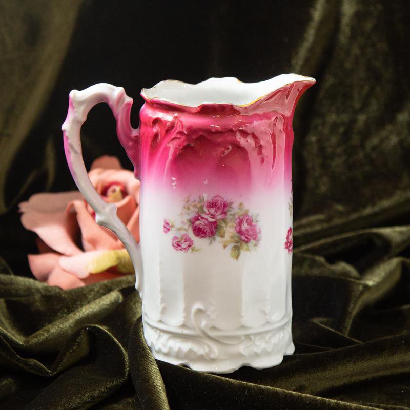 Antique Sophisticated Blossoming Rose Water Jug/Pitcher / Vase (CE009)