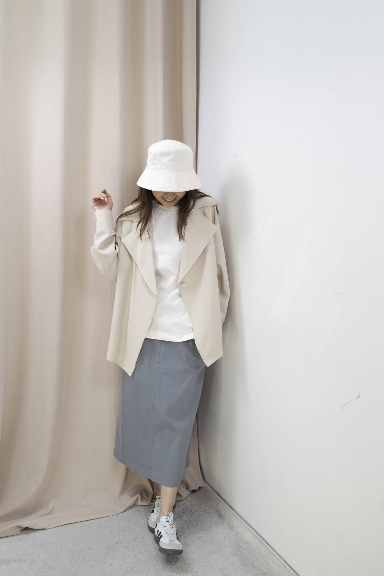 高質布紋理Top（白色）