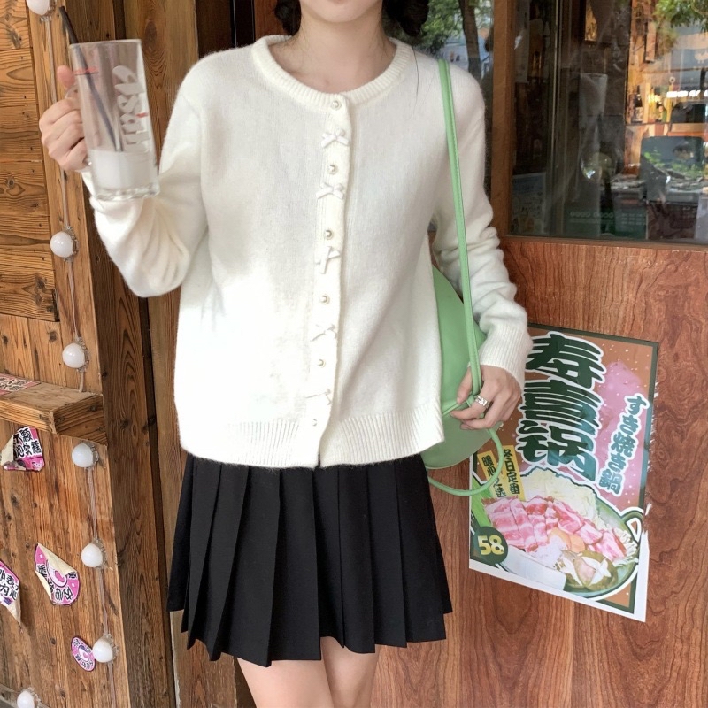 TP576 蝴蝶结毛衣外套