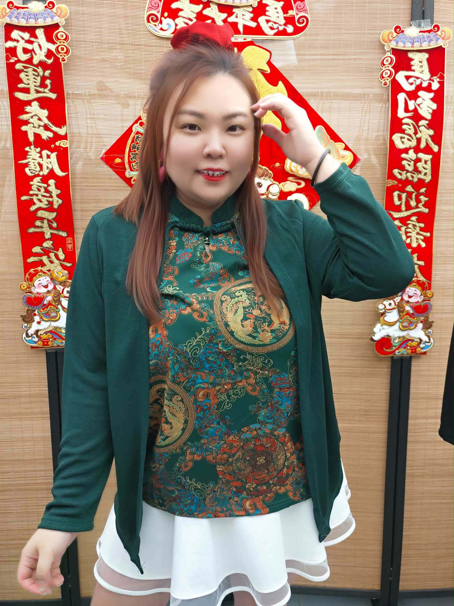 DDD01 假两件新中式设计上衣