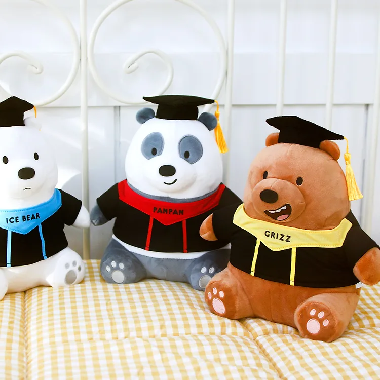 [We BARE BEARS] Sitting Graduation Bear (3種)