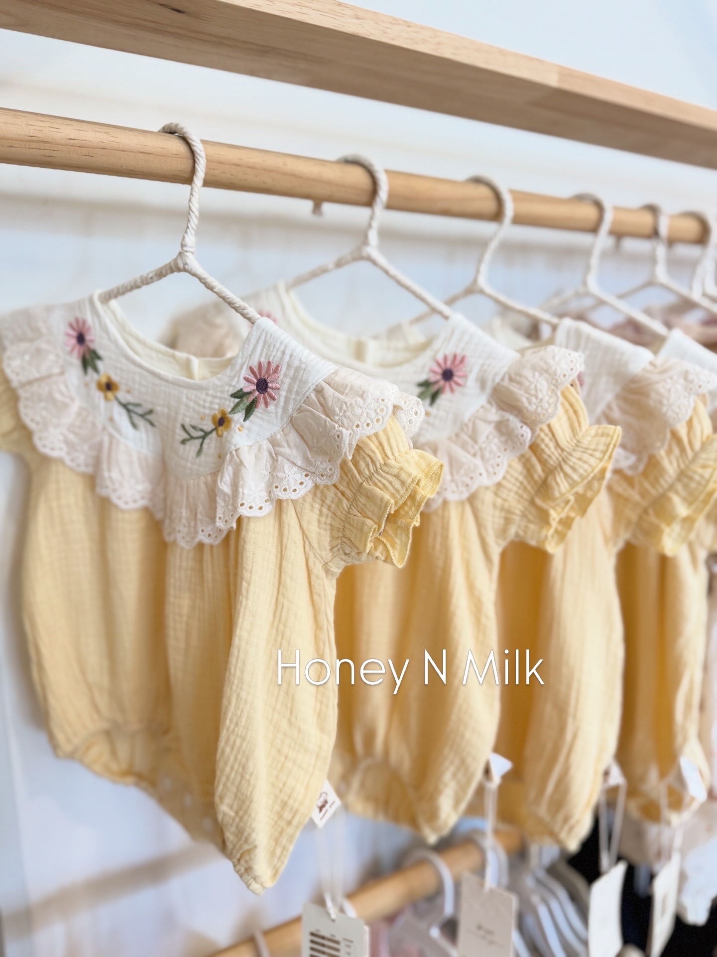 Vintage Floral Yellow Romper