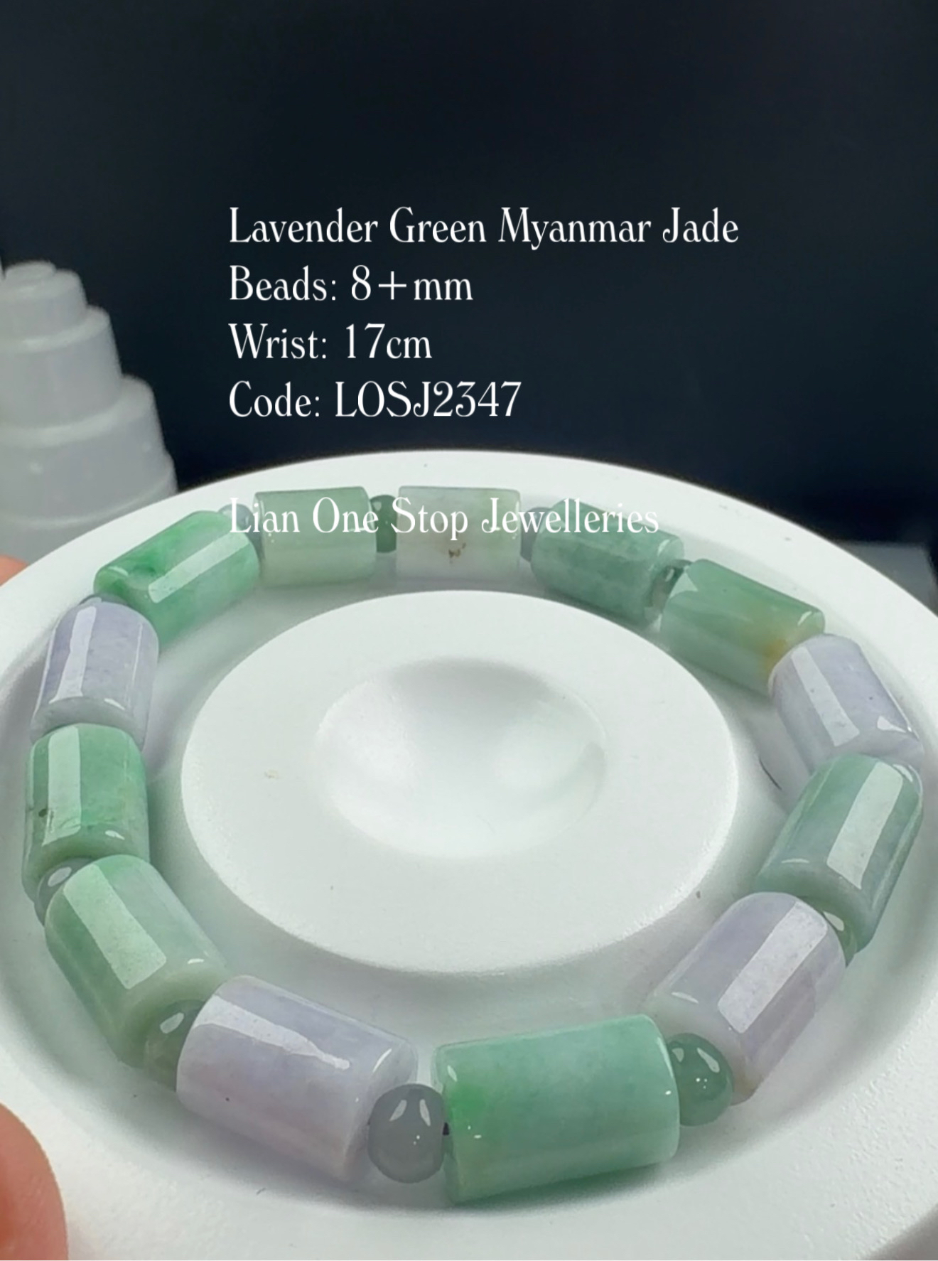 Code: LOSJ2347 Lavender Green Myanmar Jade 