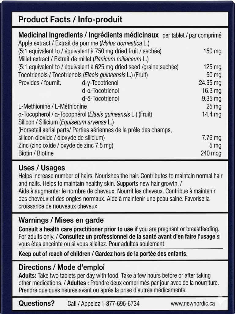 New Nordic Hair Gro™ 皇牌生髮片（120粒）