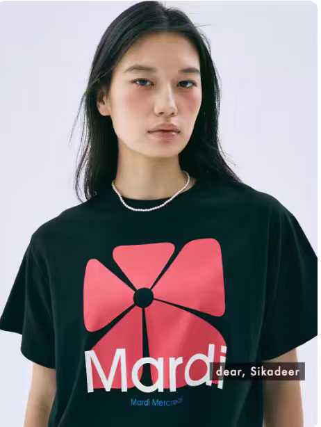 預訂 2026年夏季新品✨Mardi Square Flower短袖Tee [貨號26A324]