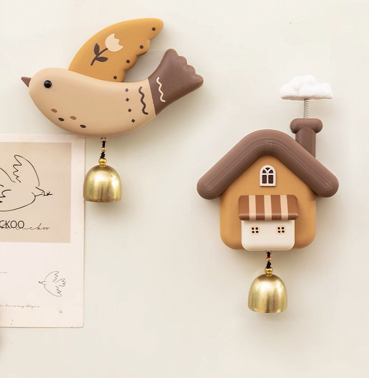 北歐風小鳥/小房子童話門鈴