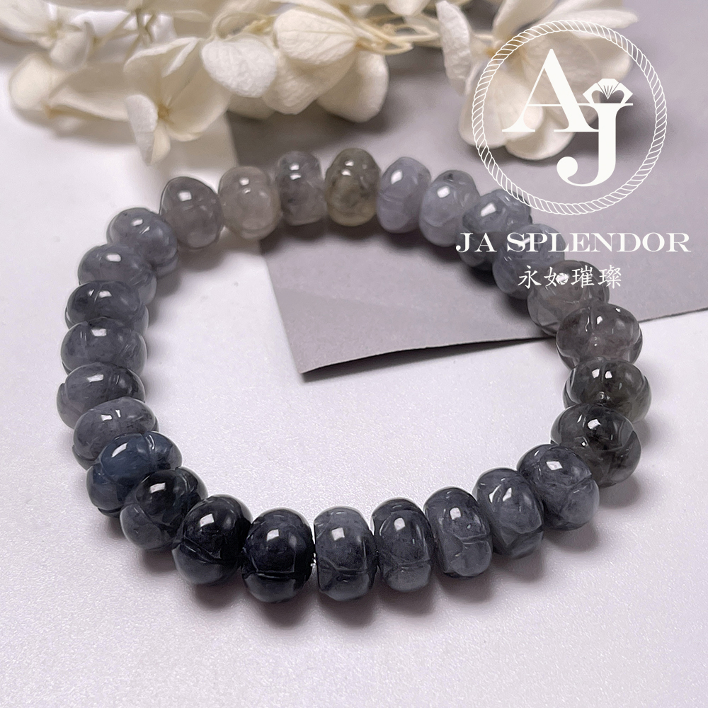 JB-265- 冰種烏鷄辟邪/清心定神/年年有餘蓮花手串