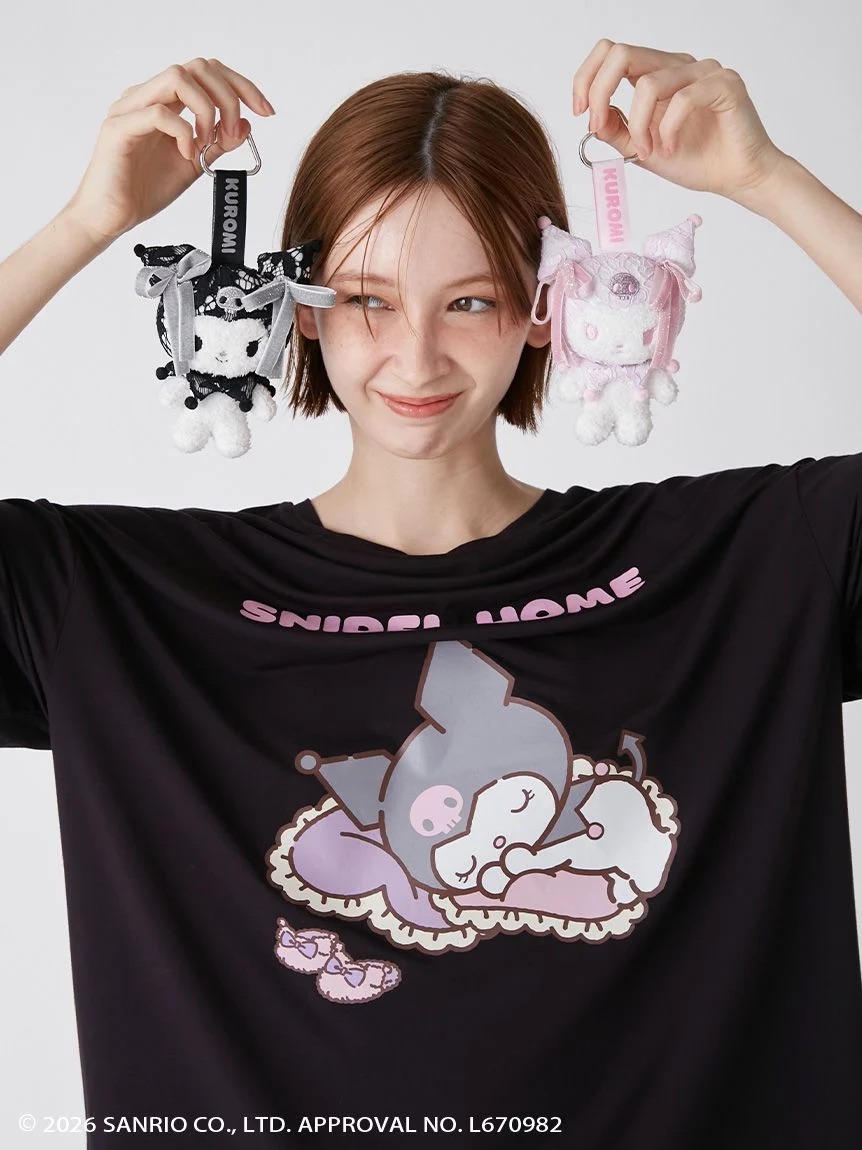 預訂｜日本版 SNIDEL HOME Kuromi x Lace 愛心扣 蝴蝶結公仔掛件