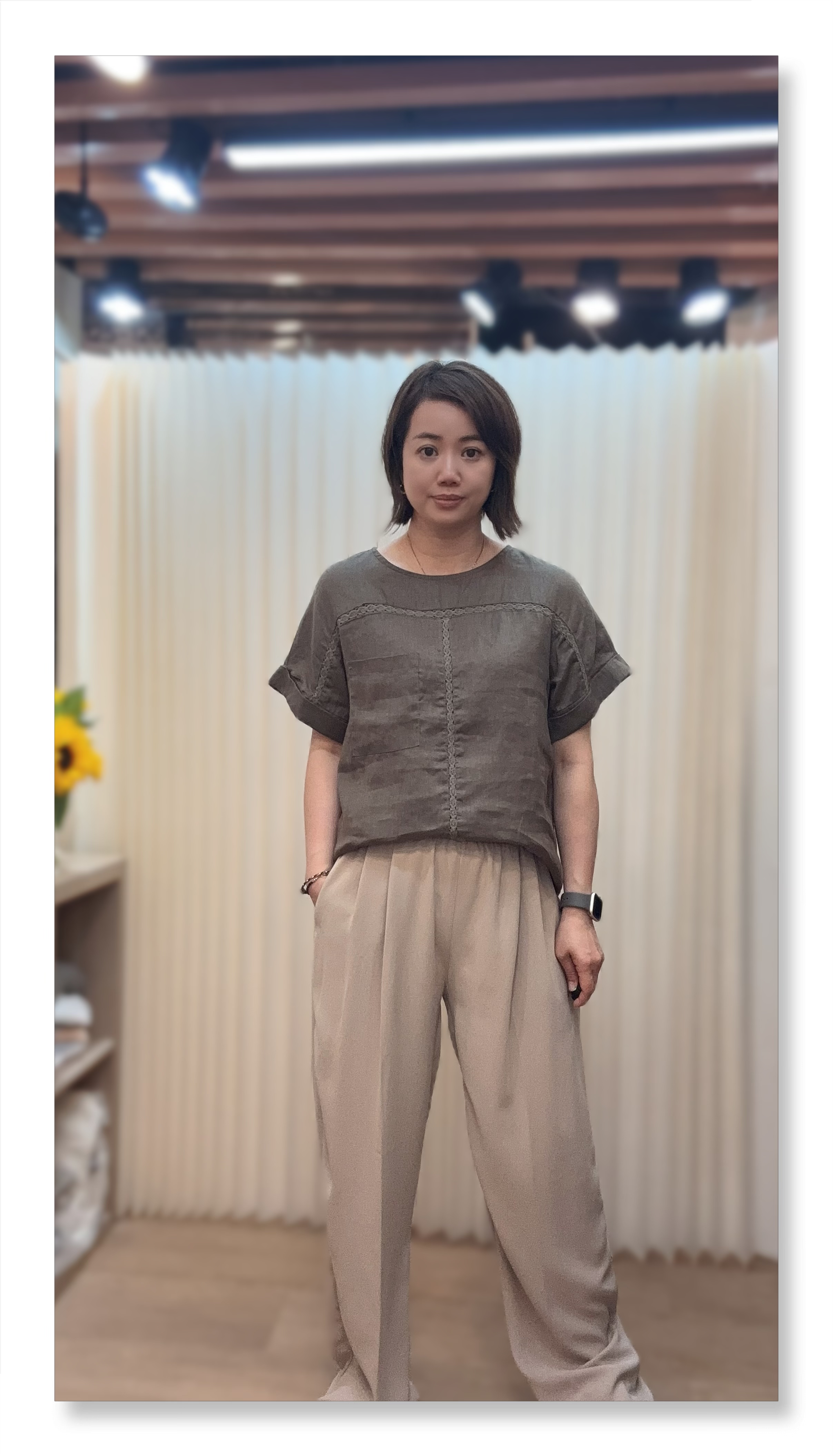 麻質拼通花衫 M967 846139329
