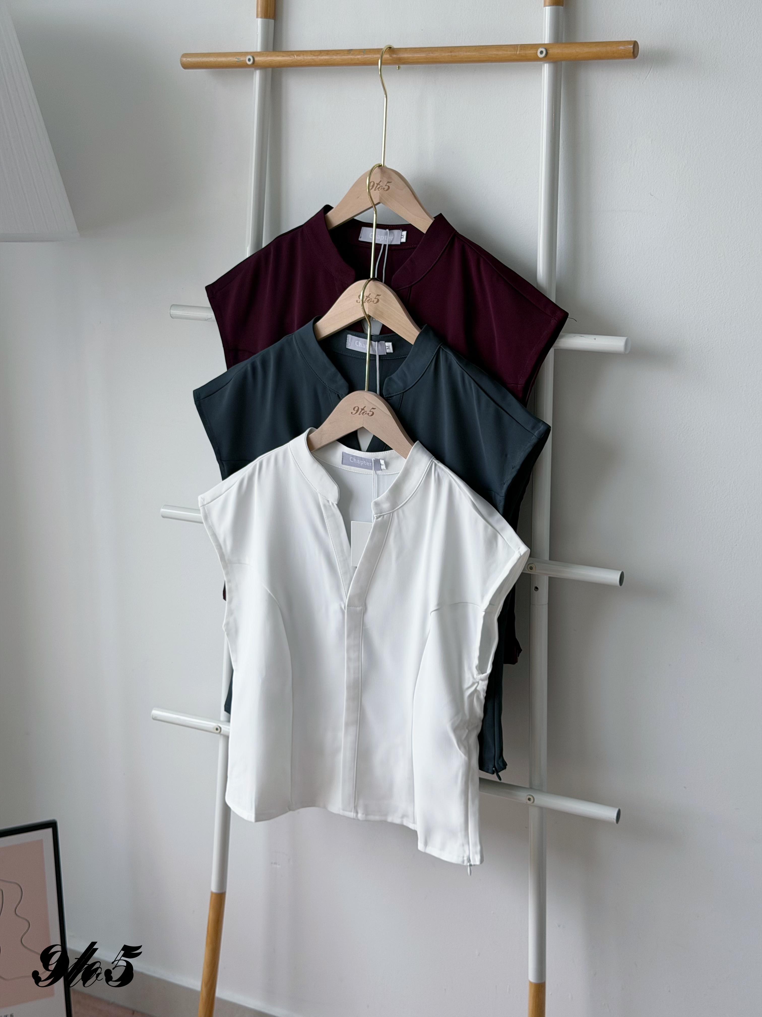 T4531 Cape Sleeve V Neck Shirt - 3 Colors 