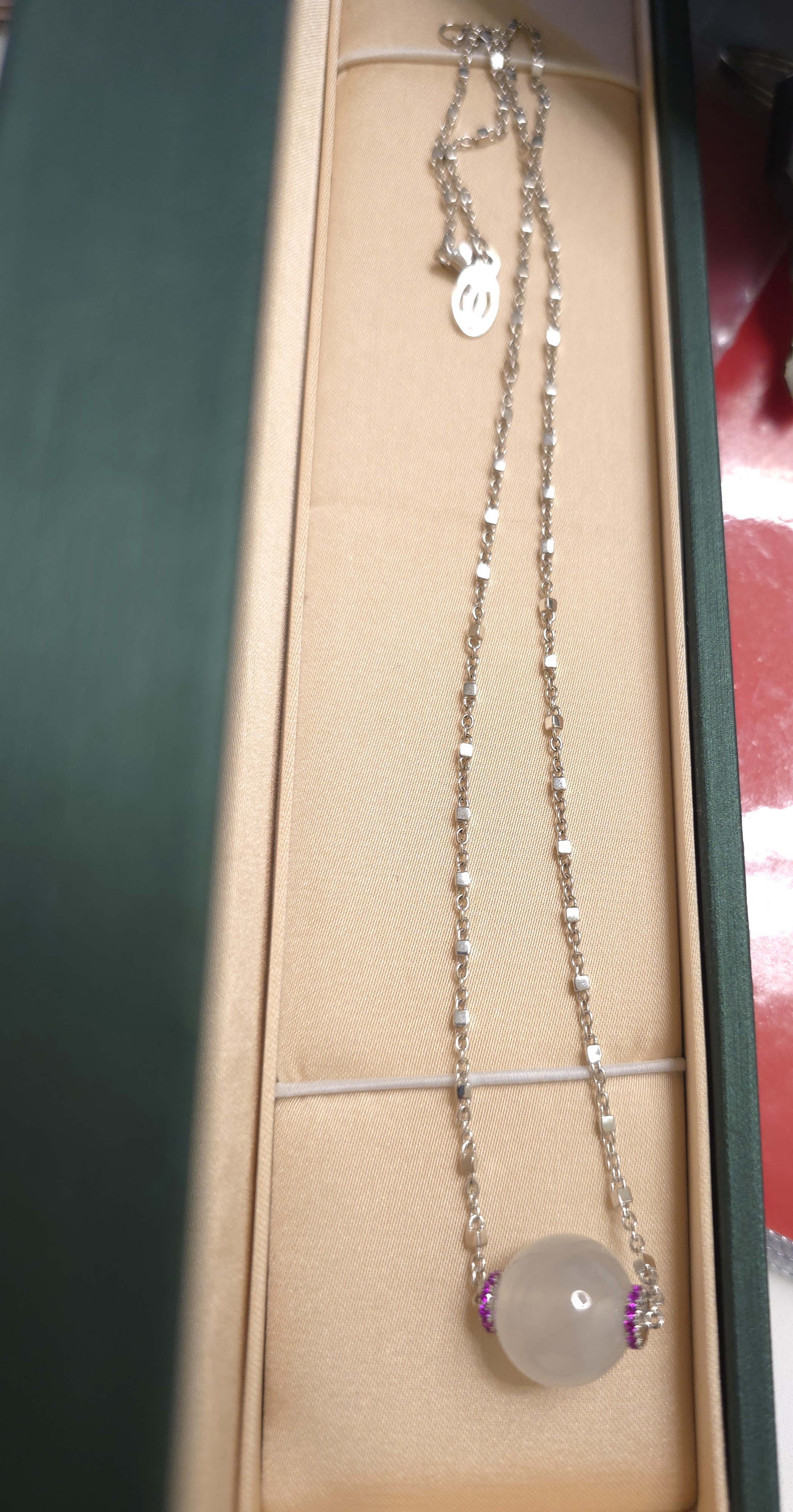 18高冰翡翠珠子項鏈