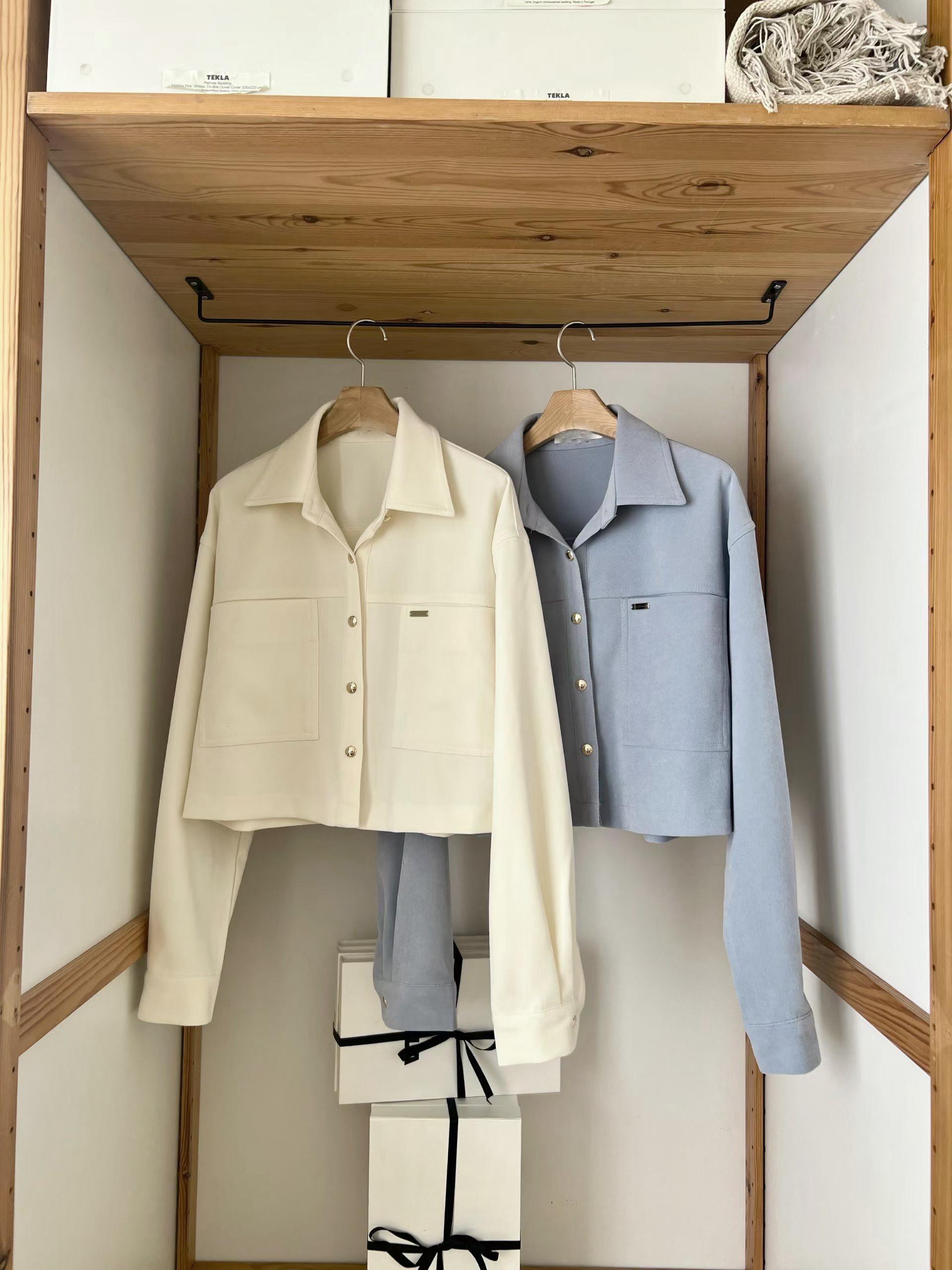 【高質版型】金鈕扣短版企領外套