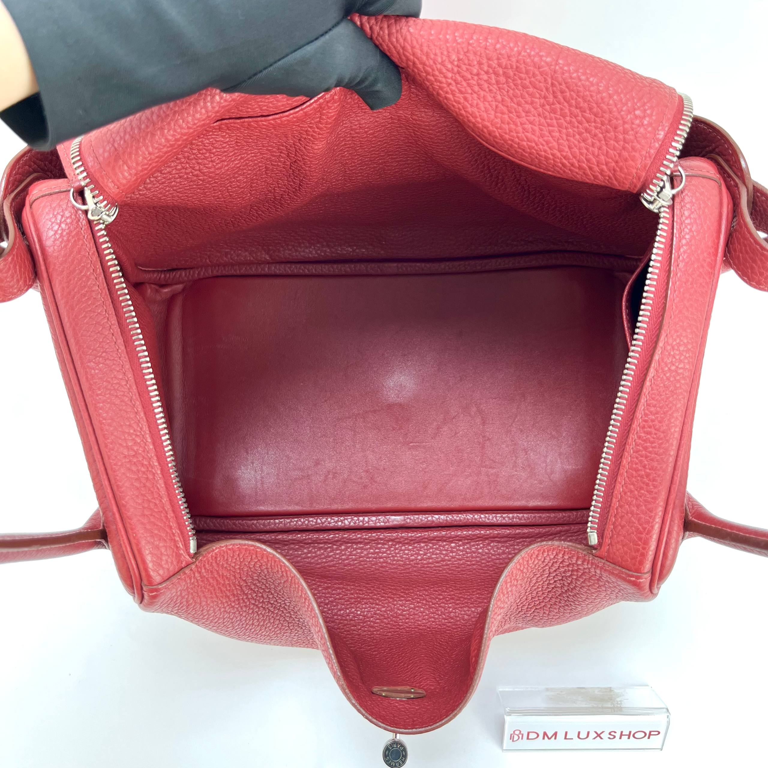 Hermes Lindy 34 Rouge Grenat PHW (Stamp Square R, Y 2014)