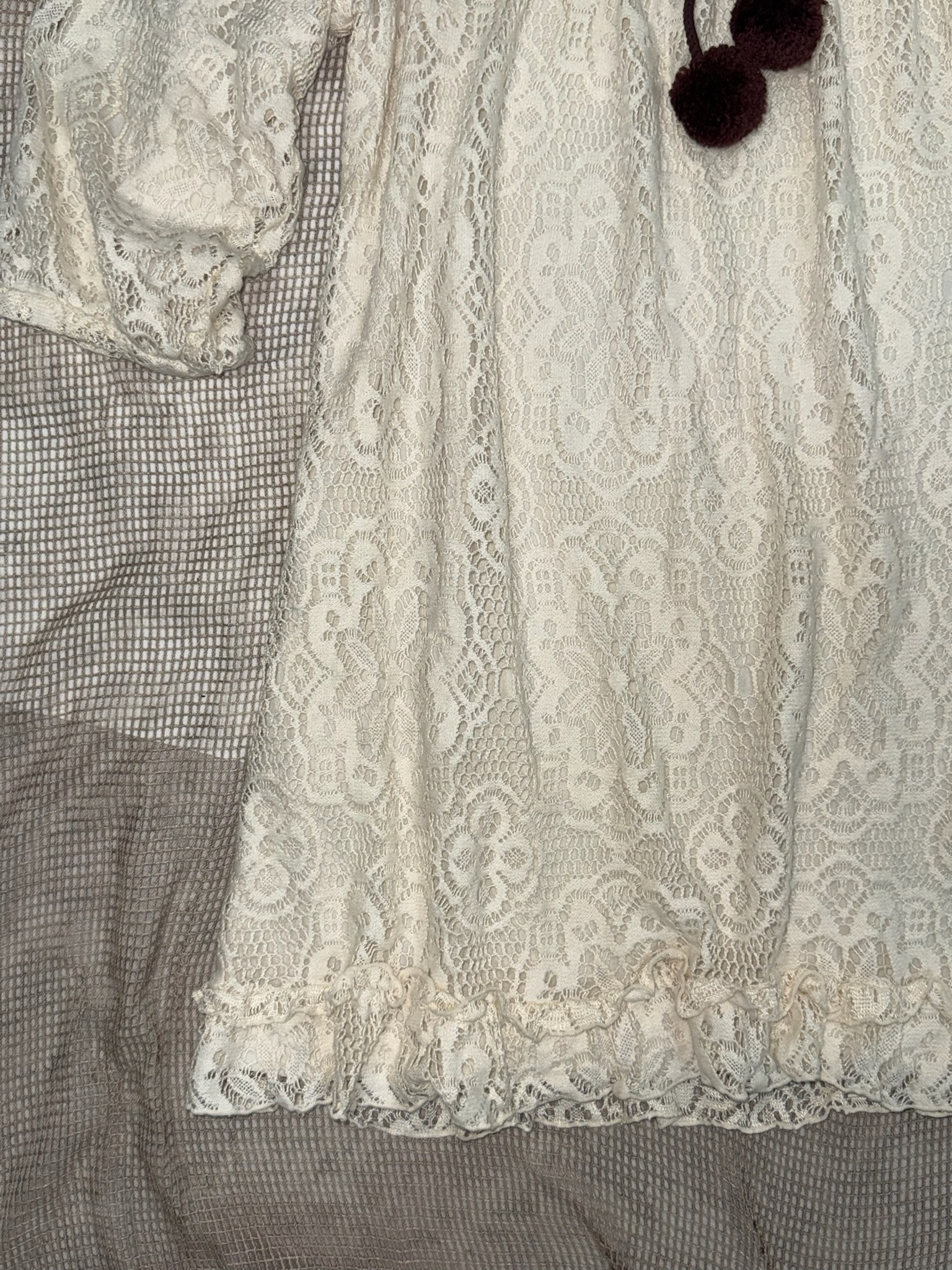 Embroidered Neckline white Dress