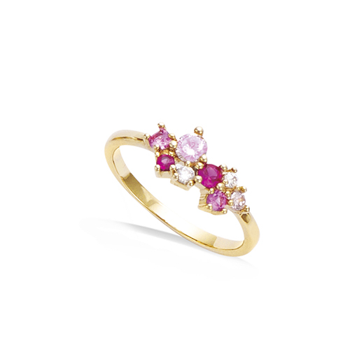 Petal Blossom Ring Plaqué or