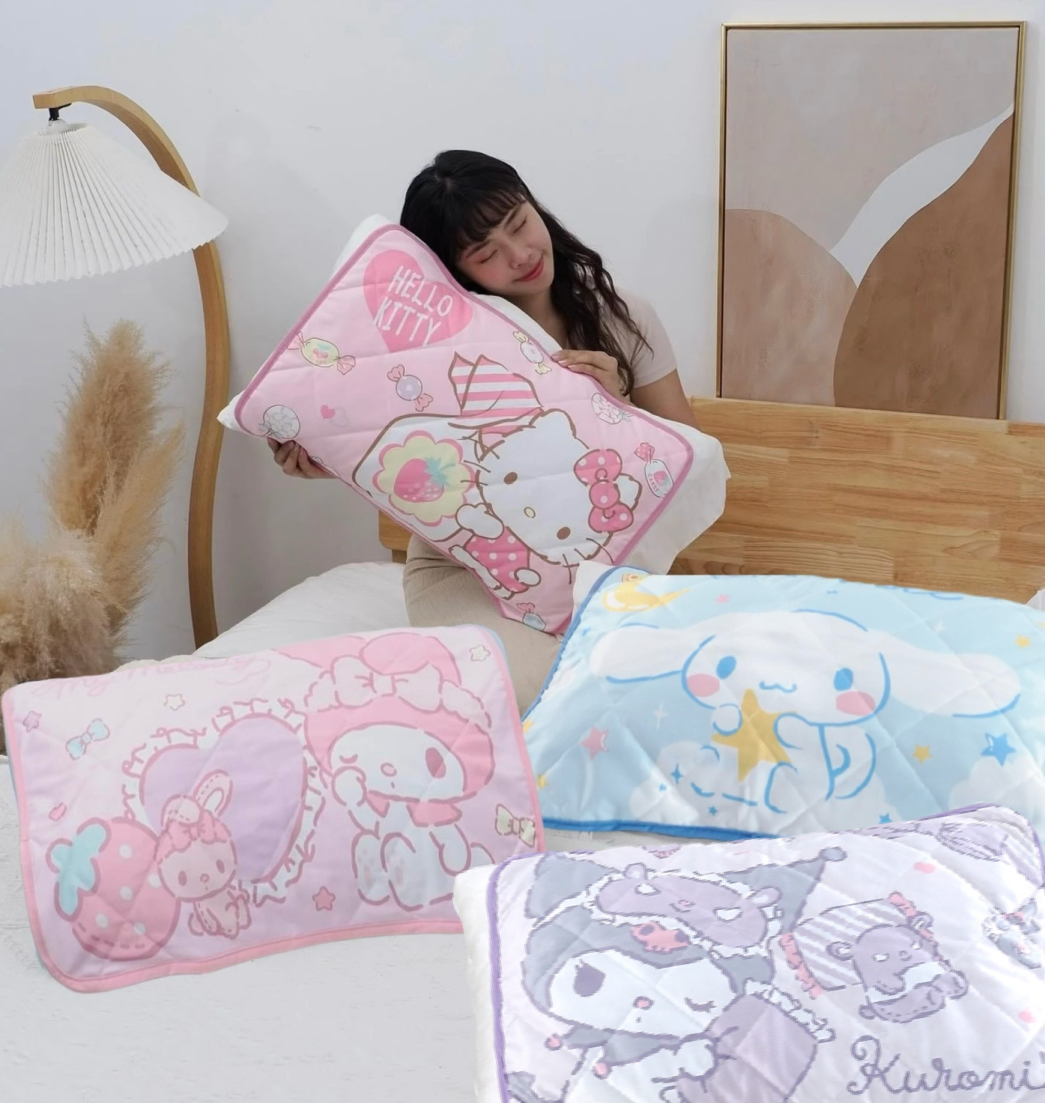 🇹🇼台灣直送🇹🇼 台灣超市限定Sanrio 卡通 涼感枕頭墊💕