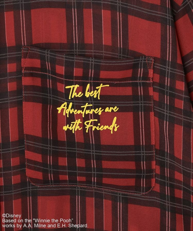 🌸 【預訂】Pooh 長袖Shirt(RD) - Green Parks x Pooh 