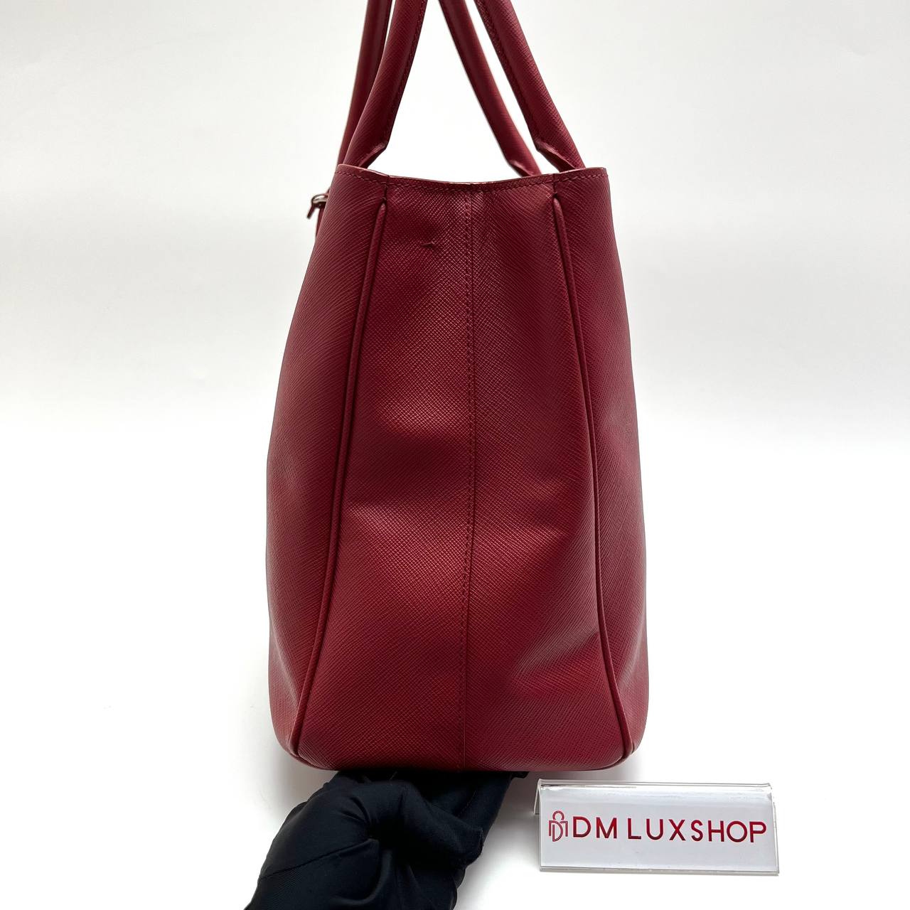 Prada Saffiano Lux Red Tote Bag