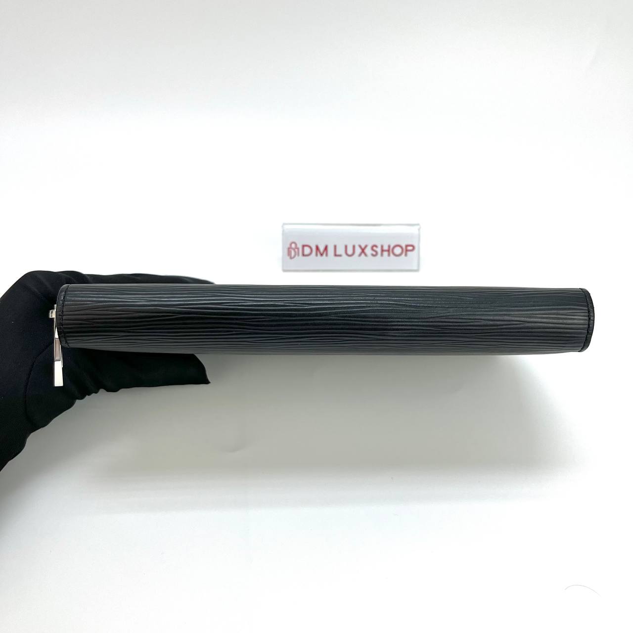 LV Black Epi Zippy Long Wallet SHW