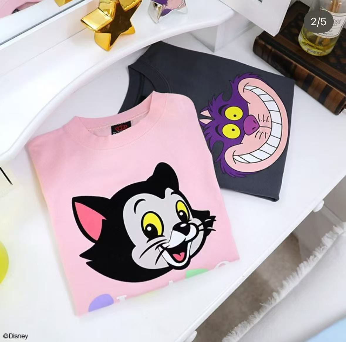 親子T。2件起各減$ 10。日單Disney貓貓親子短袖