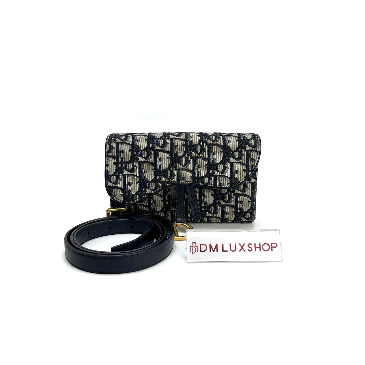 Dior Oblique Saddle Clutch Belt GHW