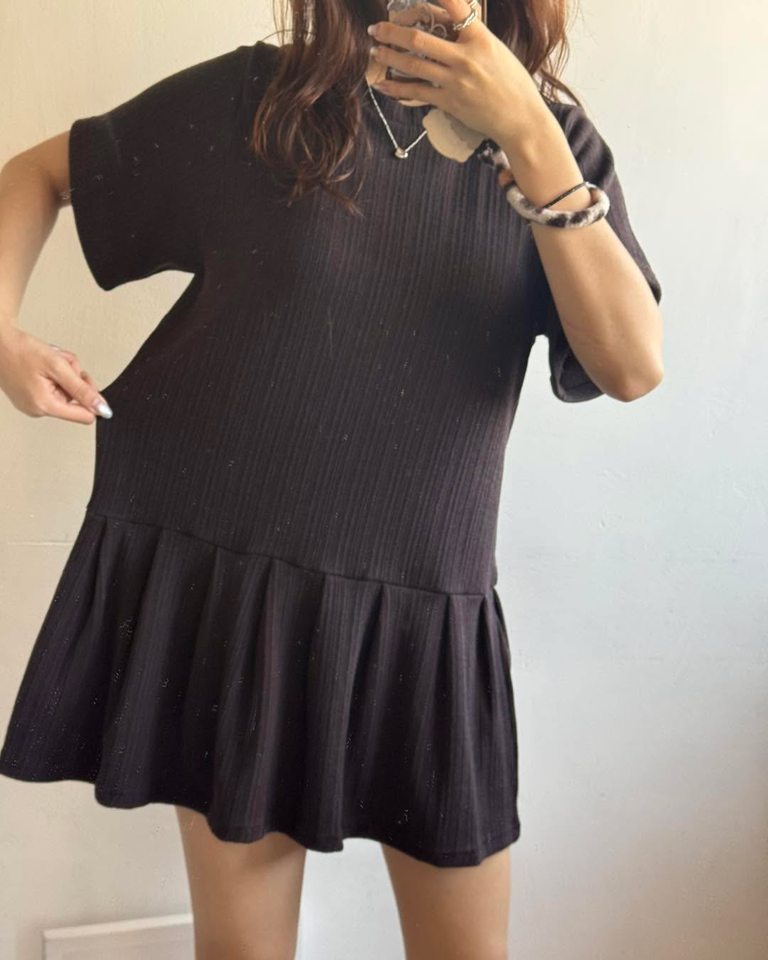 暗直紋百摺娃娃裙