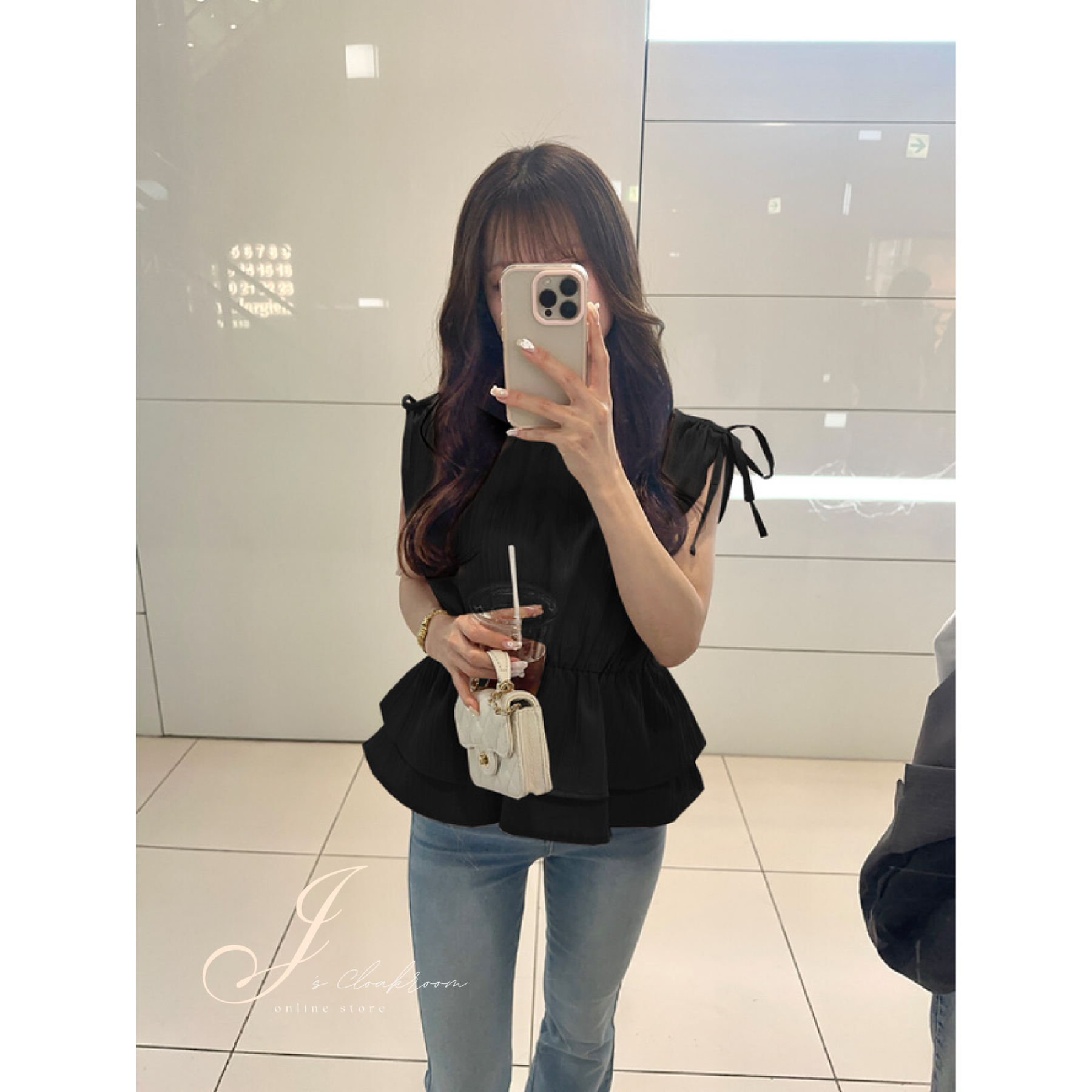 必購♡ 前後2-WAY修腰上衣(JP)[黑色]244373